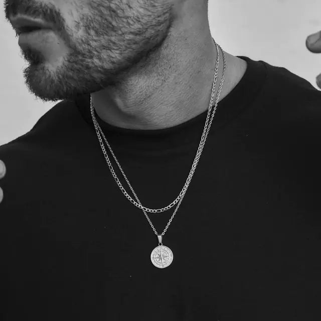 Vnox Layered Necklaces For Men